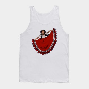 La Mexicana Bailando / The Mexican Woman Dances (RED) Tank Top